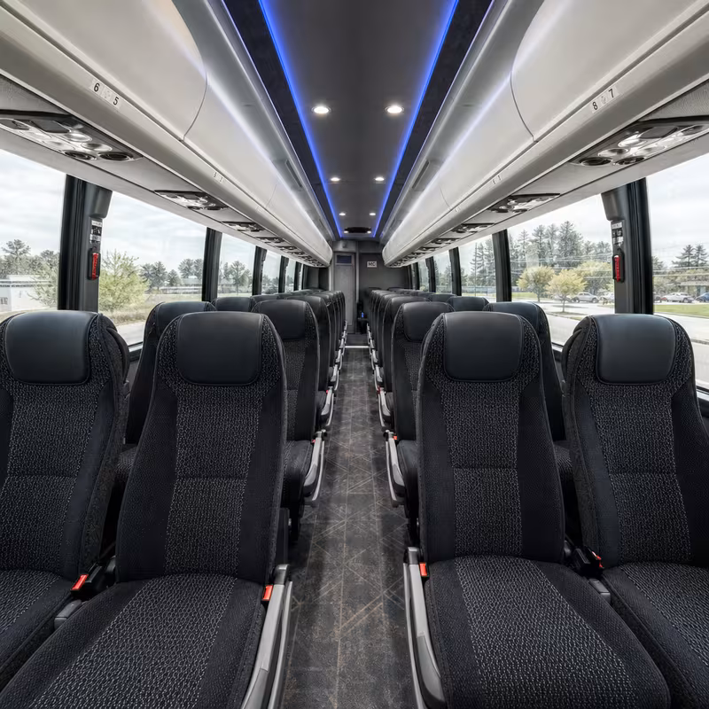 40-56 Passenger Charter Bus Interior