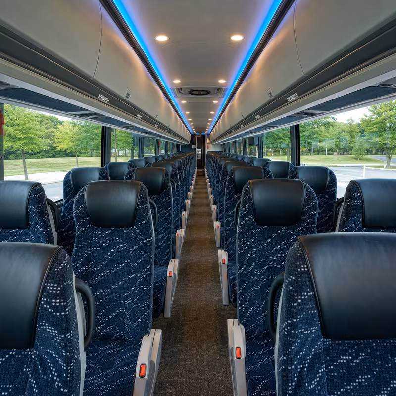 40-56 Passenger Charter Bus Interior