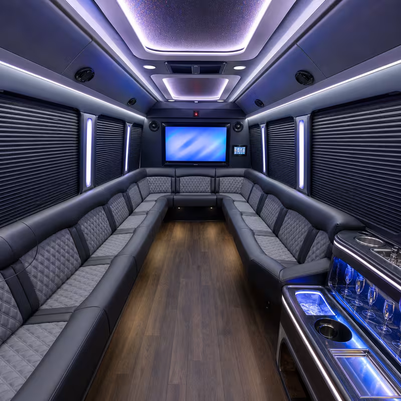 14 Passenger Sprinter Limo Interior