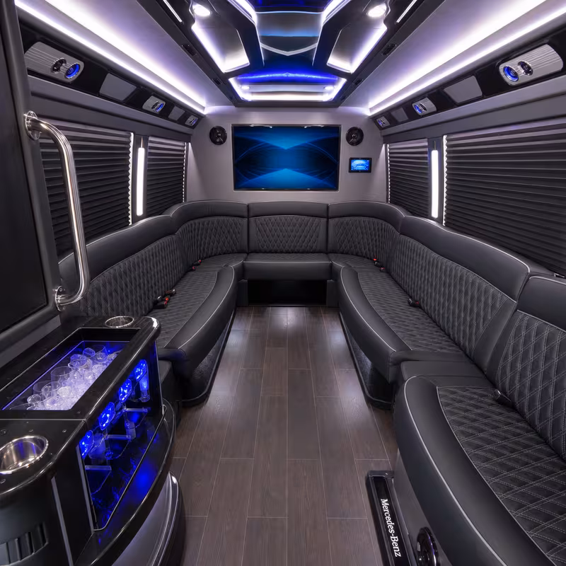 14 Passenger Sprinter Limo Interior
