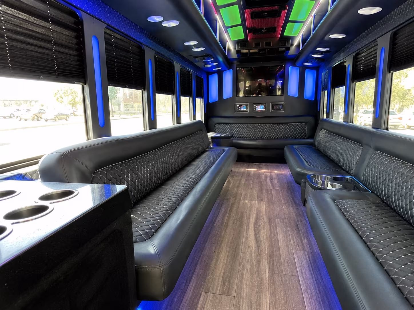 Tucson Birthday, Sweet 16, & Quinceañera Transportation party bus exterior